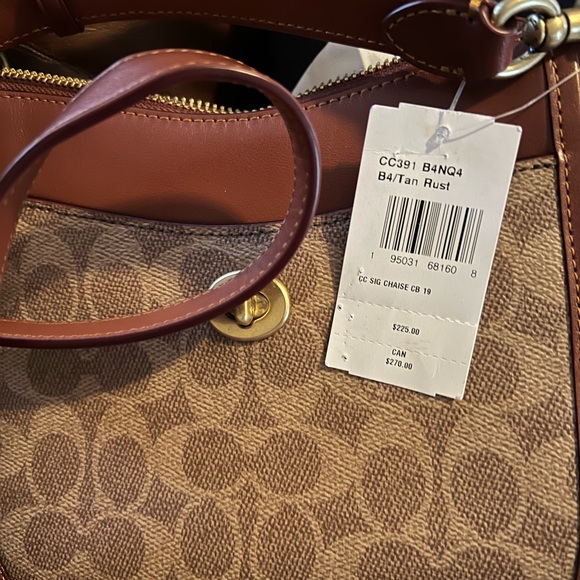NWT COACH 'chaise 19' Shoulder Bag - Tan Rust - Picture 10 of 10